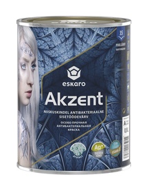 Seinavärv niiskuskindel Akzent, poolläikiv, valge 0,9L