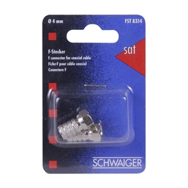 Antennipistik Schwaiger F 4mm, 2tk/pakk