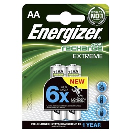 Lādējamās baterijas Energizer Recharge Extreme AA, 2300mAh, 2 gab.