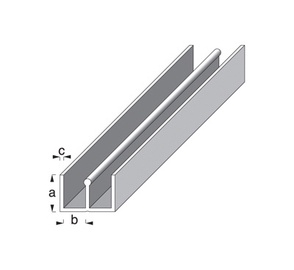 Profiil-E plastik/valge 6x6mm 1m