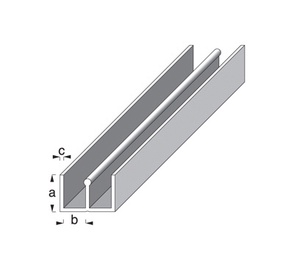 Profiil-E plastik/valge 10x6mm 1m