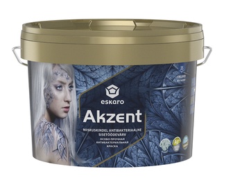 Seinavärv niiskuskindel Akzent, poolläikiv, valge 2,7L