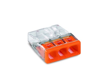 Klemm Wago, 3 x 2,5 Qmm, 24A, oranž, 50 tk