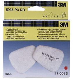 Tolmufilter + filtrihoidja poolmaskile 3M, 2tk