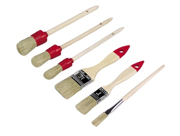 Pintslite komplekt (3 ümar + 3 lapik), 6tk