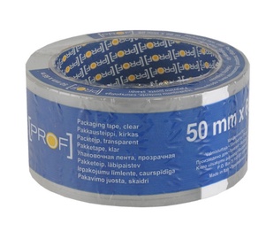 Pakketeip PROF 50mm x 66m, läbipaistev
