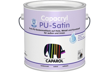 Akrüülvärv Capacryl PU-Satin, siidjasmatt, valge 2,4L