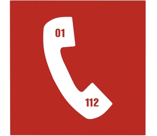 OHUTUSMÄRK ZVANĪT 01 VAI 112 10X10