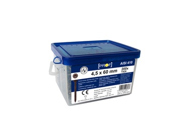 Terrassikruvi Prof, 4,5x60, TX20 A2 pruun, 200tk