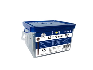 Terrassikruvi Prof, 5,0x70 TX25 A2 pruun, 150tk
