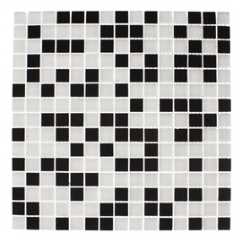 Klaasmosaiikplaat Gils 2x2cm must / valge