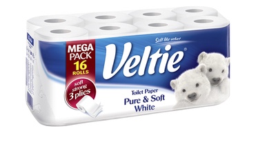 Tualetes papīrs Veltie Pure&Soft, 16 gab.
