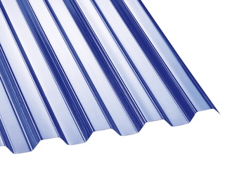 Laineline valgusplaat polükarbonaat trapets, 76/18 0,9x2m kirgas