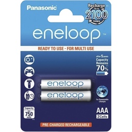 Lādējamās baterijas Eneloop AAA 750MAH, 2 gab.