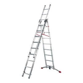 Kombinējamās alumīnija kāpnes ProfiLOT, 2x9+1x8 pakāpieni