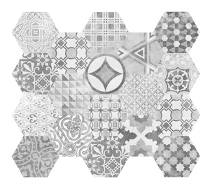 KER.ORNAMENT 17,5X20 HEXATILE CEM. HALL
