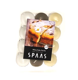 Lõhna teeküünal Spaas 24tk, White Cake Vanilla