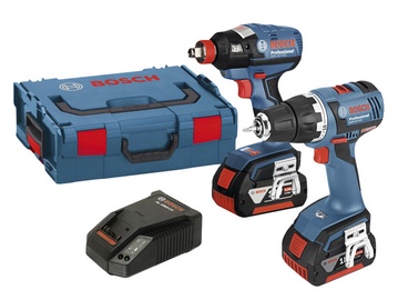 Combokit Bosch GSR + GDX, 18 V, 2 x 4 Ah Li-ioon