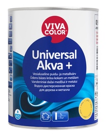 Akrülaatvärv Vivacolor Universal Akva+, valge, 1 l