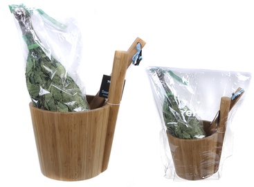 Sauna kinkekomplekt Rento: kibu, kulp ja viht
