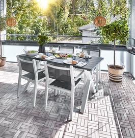 Terrassiplaat, 300 x 300mm, valge akaatsia, 4 tk