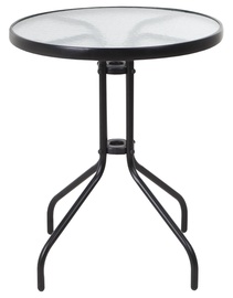Aialaud klaasplaadiga Rein, 60 cm, must
