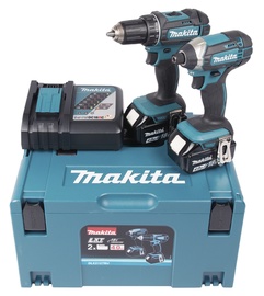 Combokit Makita DLX2127MJ, 18 V, 2 x 4,0 Ah