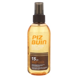 Purškiamas apsauginis losjonas nuo saulės Piz Buin Wet Skin Transparen SPF15, 150ml, moterims