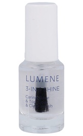 Nagų lako pagrindas ir viršutinis sluoksnis Lumene Gloss & Care 3-In-1 Shine, 5ml, moterims