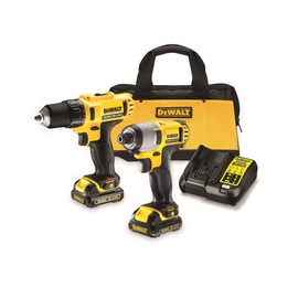 Akumuliatorinių įrankių komplektas Dewalt DCK211C2, 10,8 V, 2 x 1,3 Ah