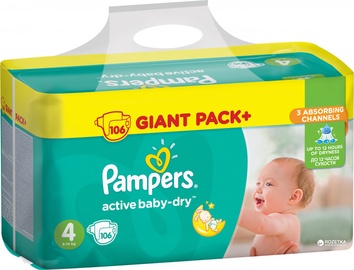 Autiņbiksītes Pampers Active Baby-dry S4 106 gab.