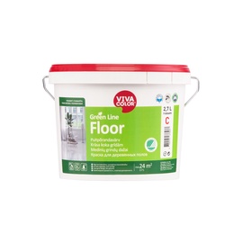 Põrandavärv Viva Color Green Line Floor, 2,7 L, A-valge